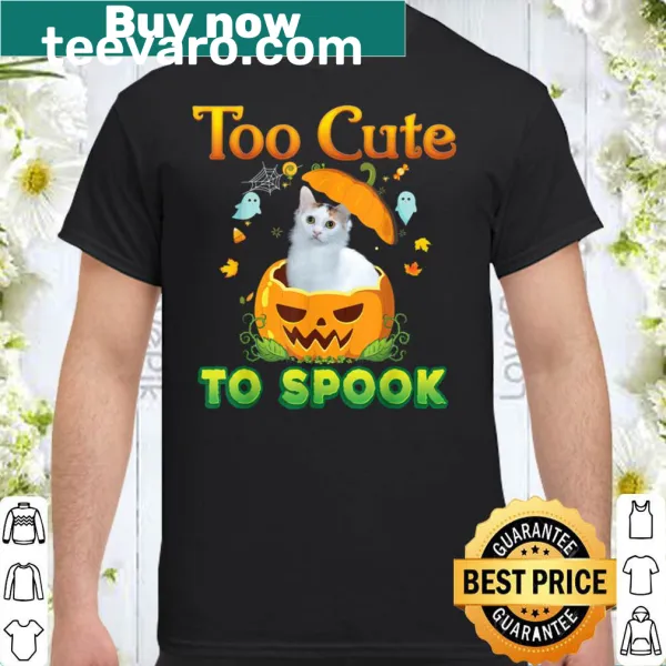 Cute Halloween-themed T-shirt with a Japanese Bobtail cat and pumpkin