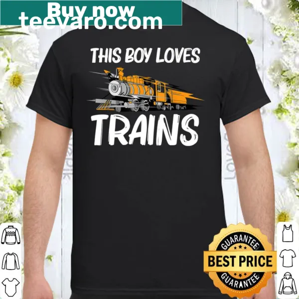 Train-themed t-shirt with graphics for kids and train enthusiasts
