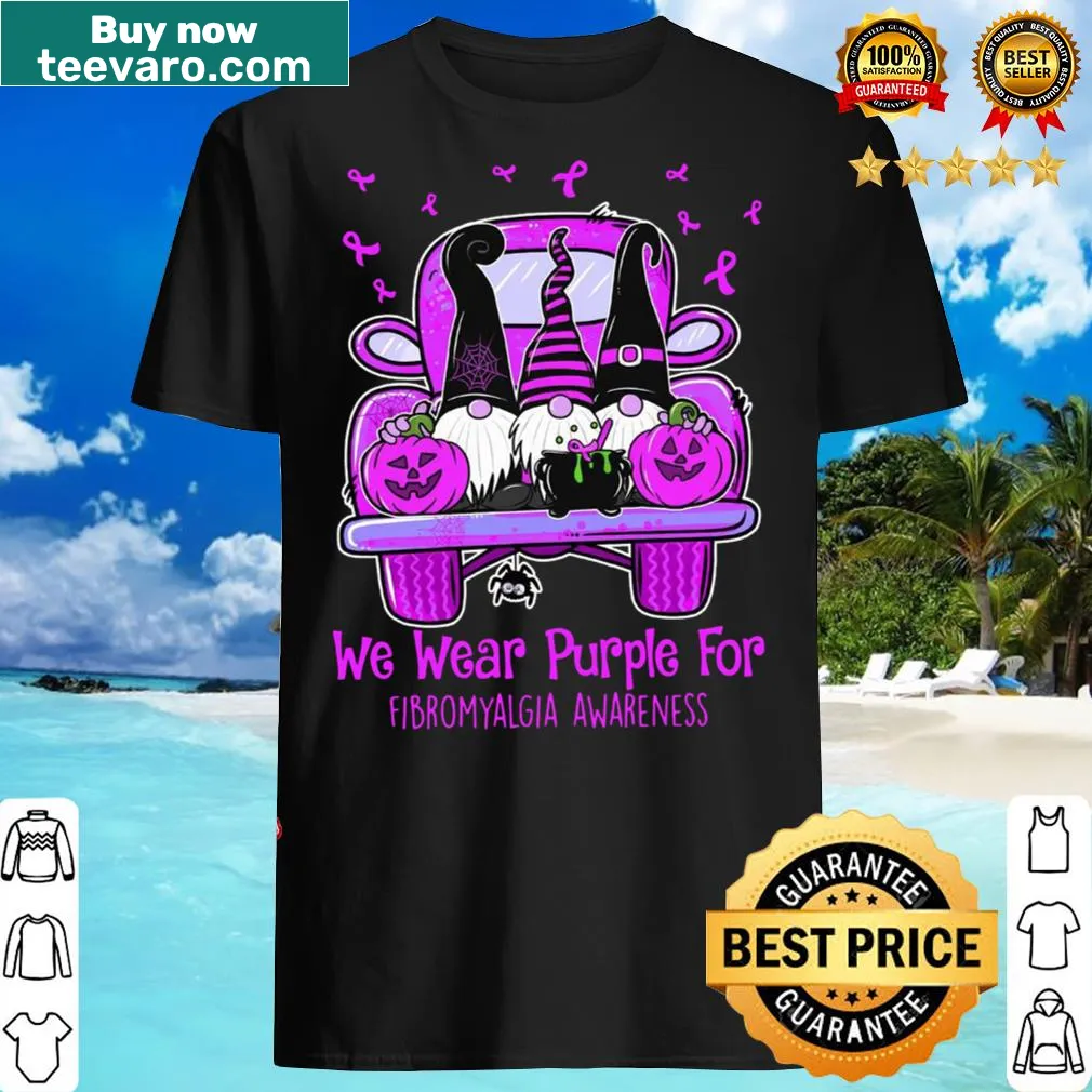 Truck gnomies graphic shirt promoting fibromyalgia awareness with a playful design