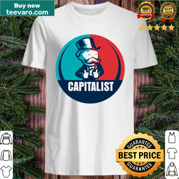 Chibi Uncle Sam shirt with playful capitalist theme