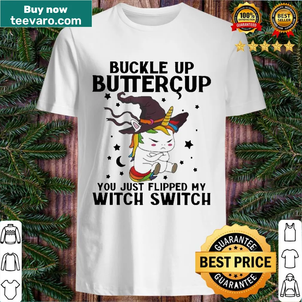 Whimsical unicorn graphic shirt with a playful Halloween phrase