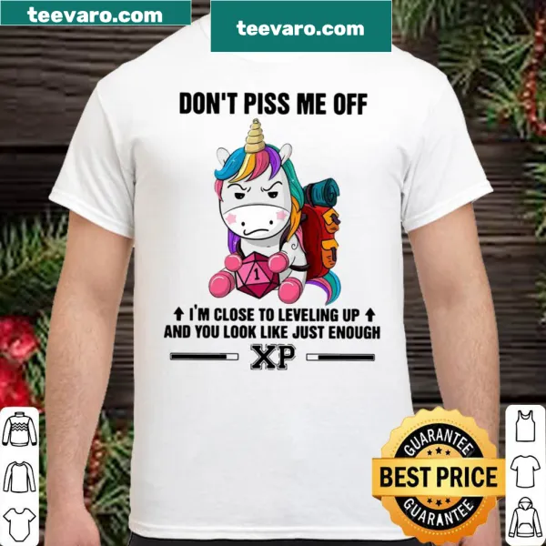 Funny unicorn graphic t-shirt featuring gaming phrases and whimsical design