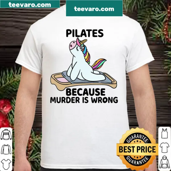 Whimsical shirt featuring a unicorn doing Pilates with a humorous phrase