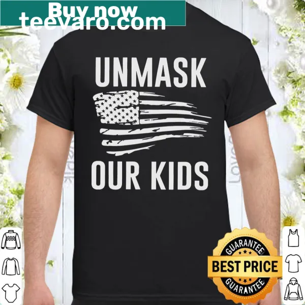 American flag design with a message about children's rights on a shirt