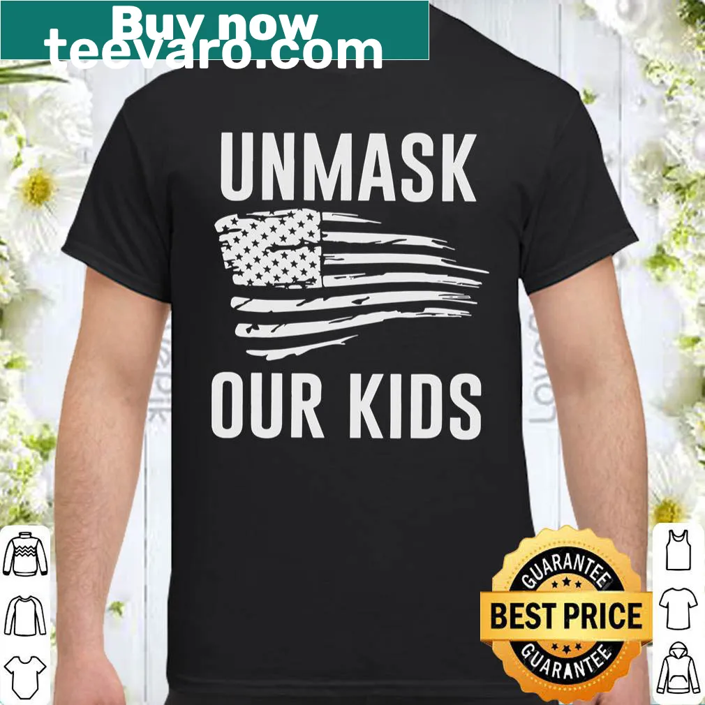 American flag design with a message about children's rights on a shirt