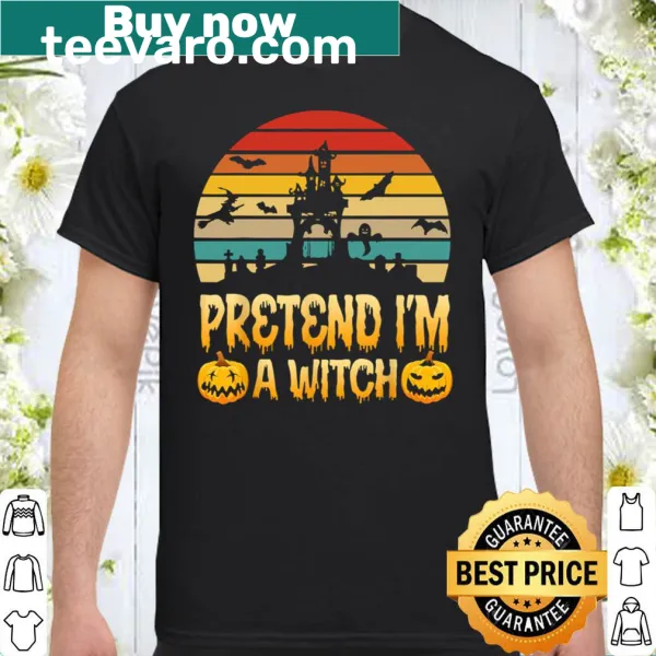 Vintage-style Halloween shirt with retro witch theme