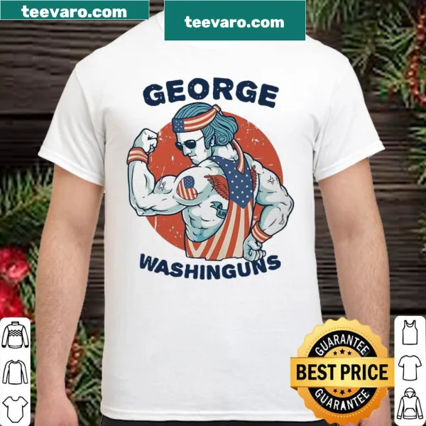 Text graphic honoring weightlifting with George Washington on a T-shirt