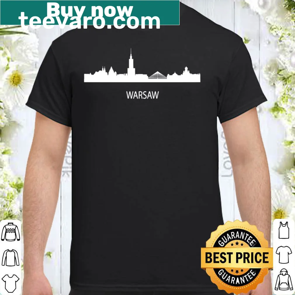 Warsaw city graphic on a stylish t-shirt