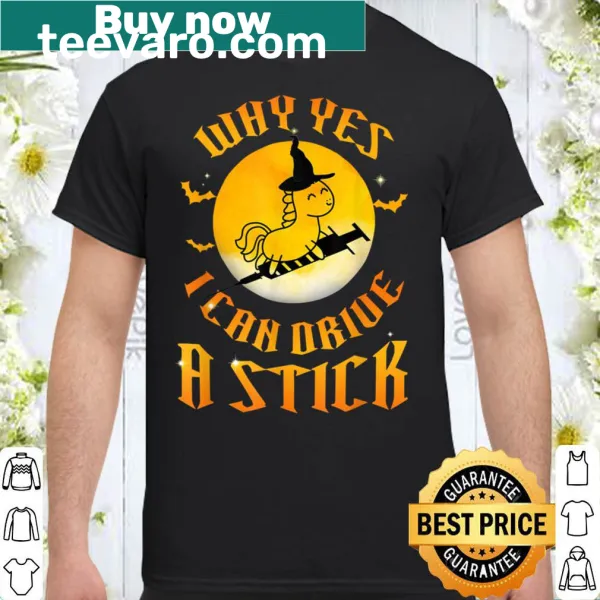 Funny unicorn Halloween shirt with a playful driving phrase.