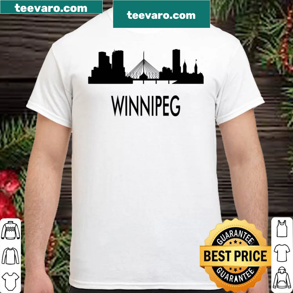 Typographic design of Winnipeg city name on T-shirt