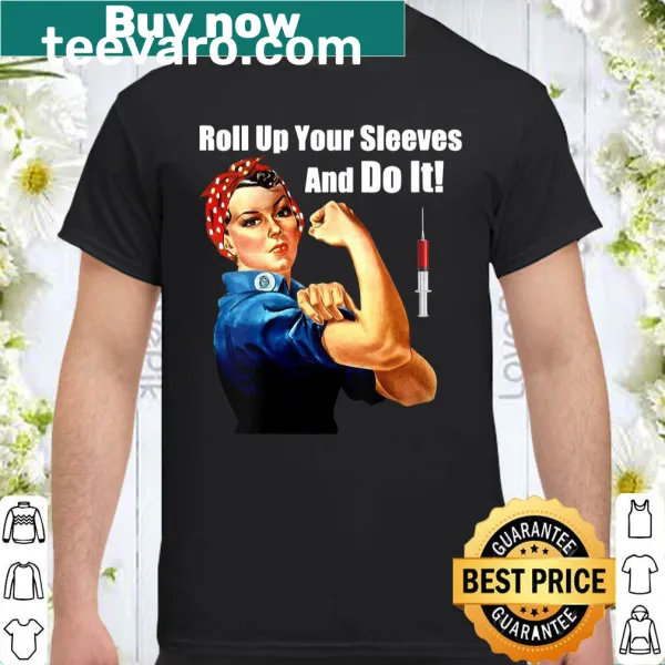 Pro-vaccine women's shirt with Rosie the Riveter graphic