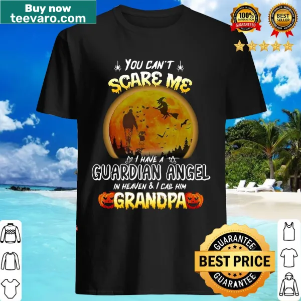 Heartfelt Halloween shirt honoring a guardian angel, text design