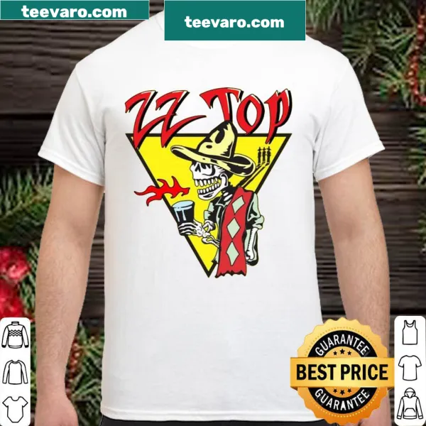 Vintage-style shirt featuring graphics related to the rock band ZZ Top.