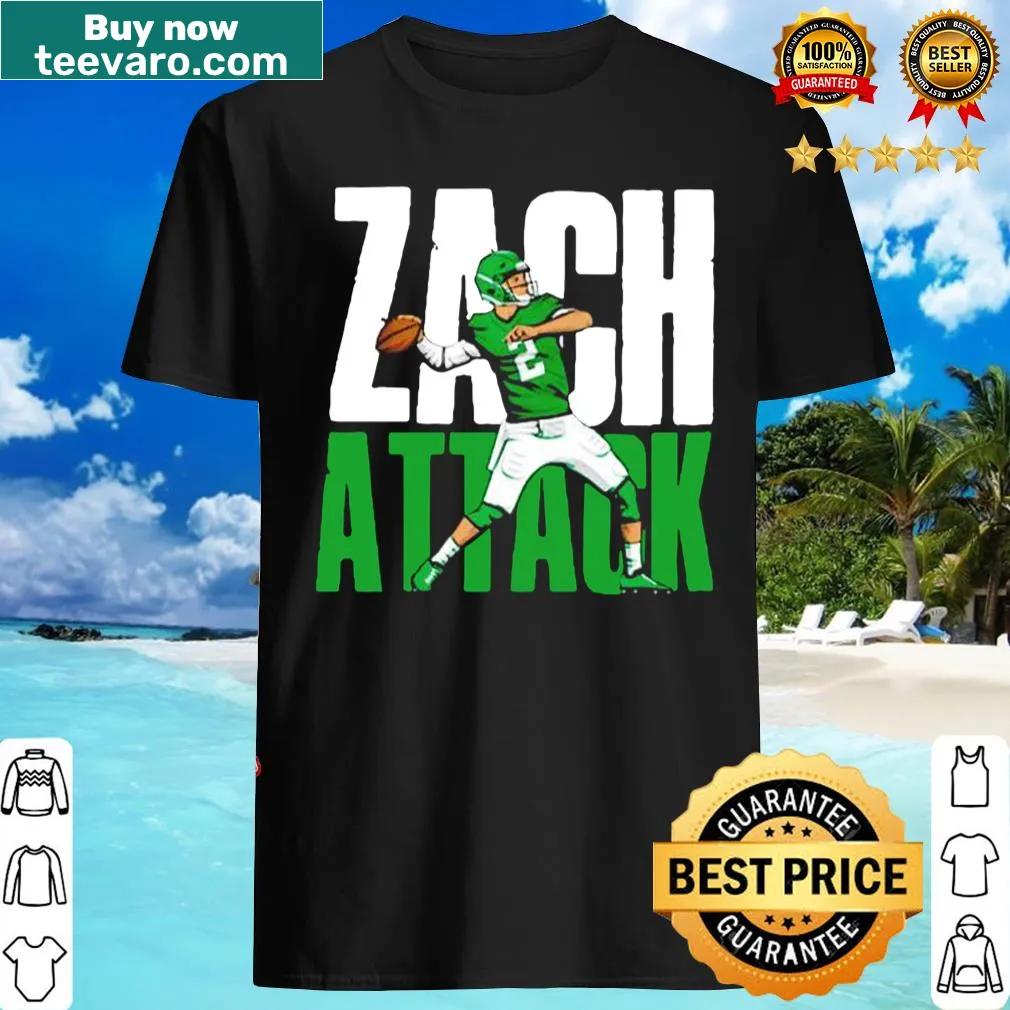 New York Jets t-shirt featuring Zach Wilson and 'Zach Attack' text