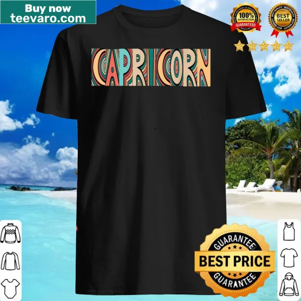 Illustrated Capricorn zodiac t-shirt with artistic design