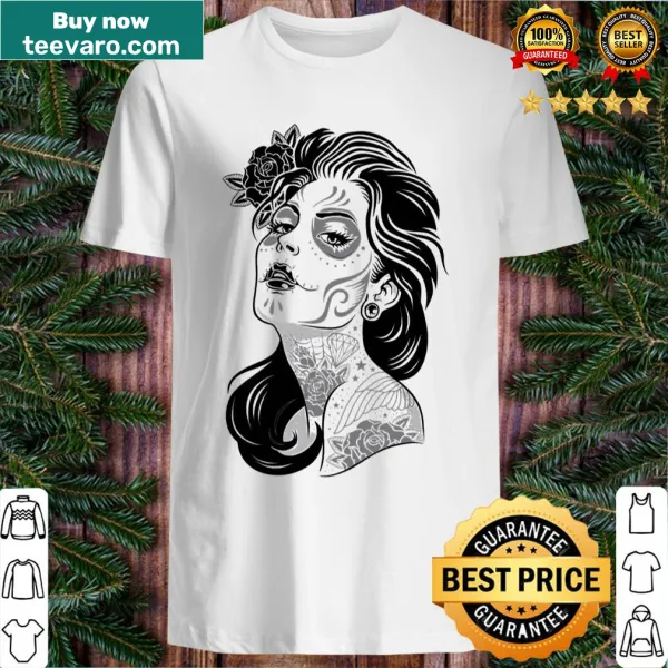 Intricate graphic of a tattooed woman celebrating body art