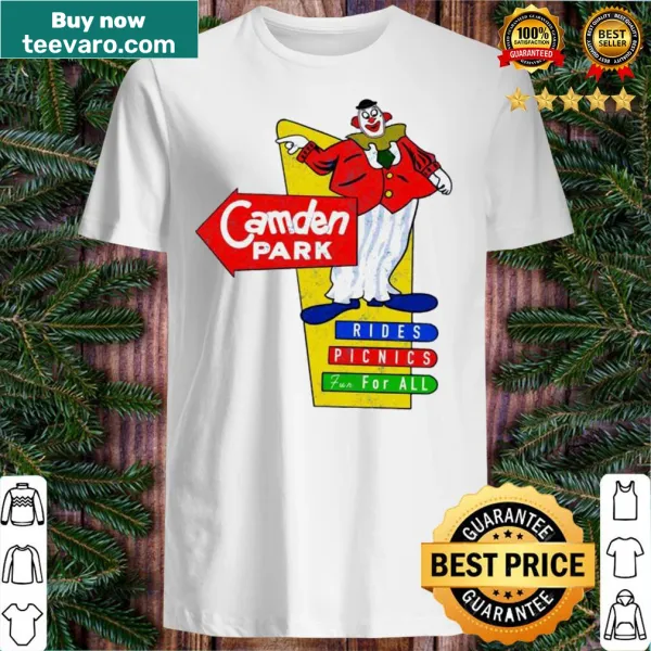 Illustrated Camden Park tribute shirt with rides and picnic graphics
