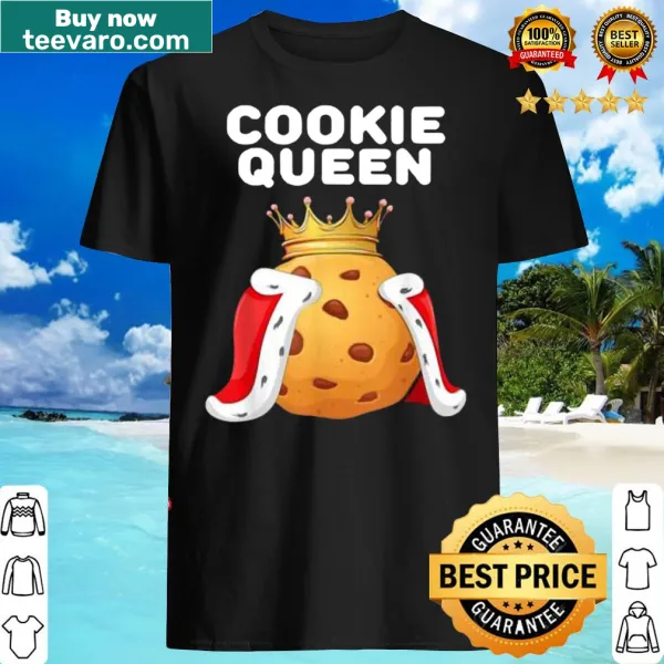 Cute T-shirt featuring Cookie Queen graphic for dessert lovers