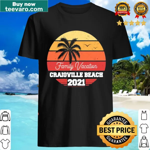 Retro family vacation t-shirt featuring Craigville Beach 2021
