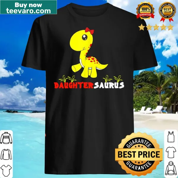 Daughtersaurus t-shirt with a cute dinosaur graphic for girls