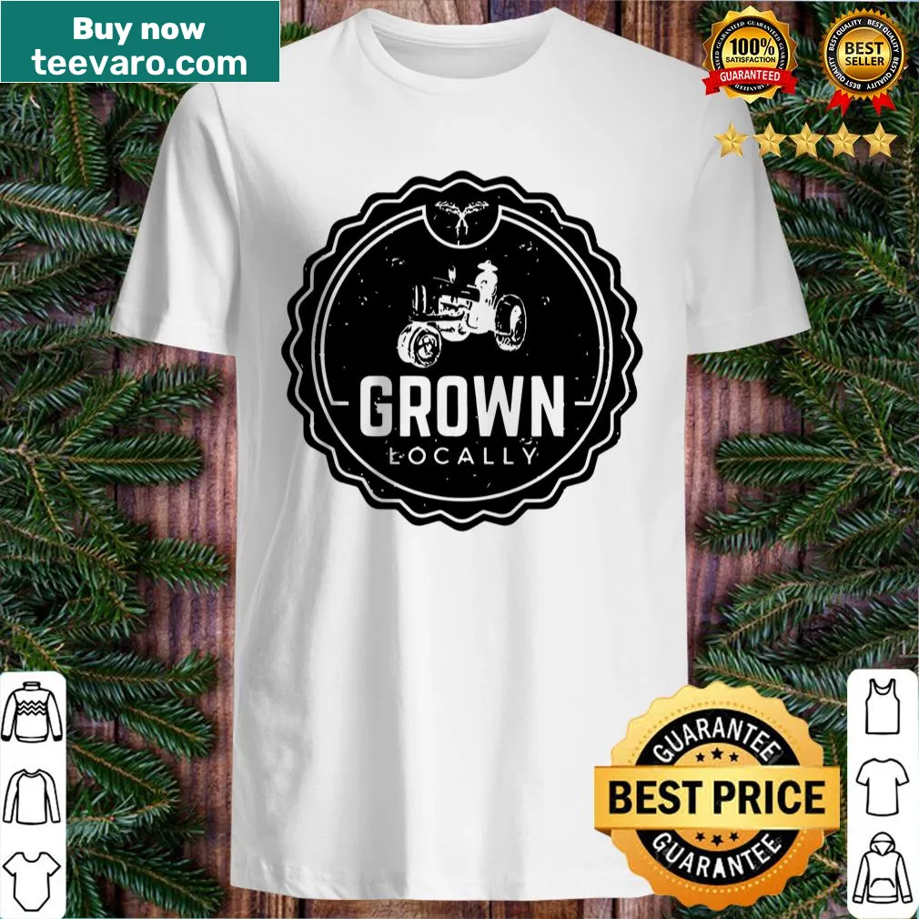 Retro t-shirt featuring a tractor and farmer's market theme