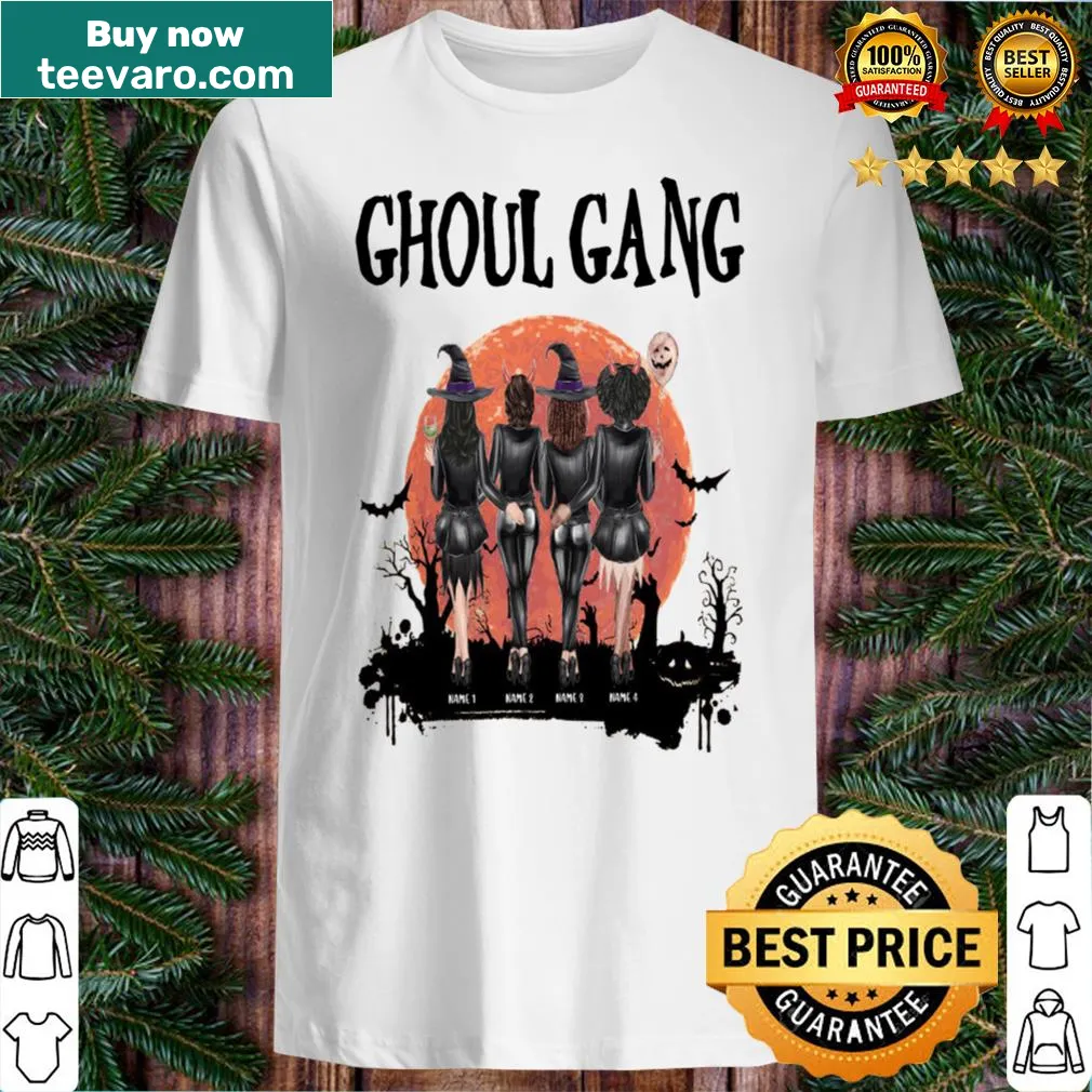 Cartoon graphic of ghouls for Halloween-themed shirt
