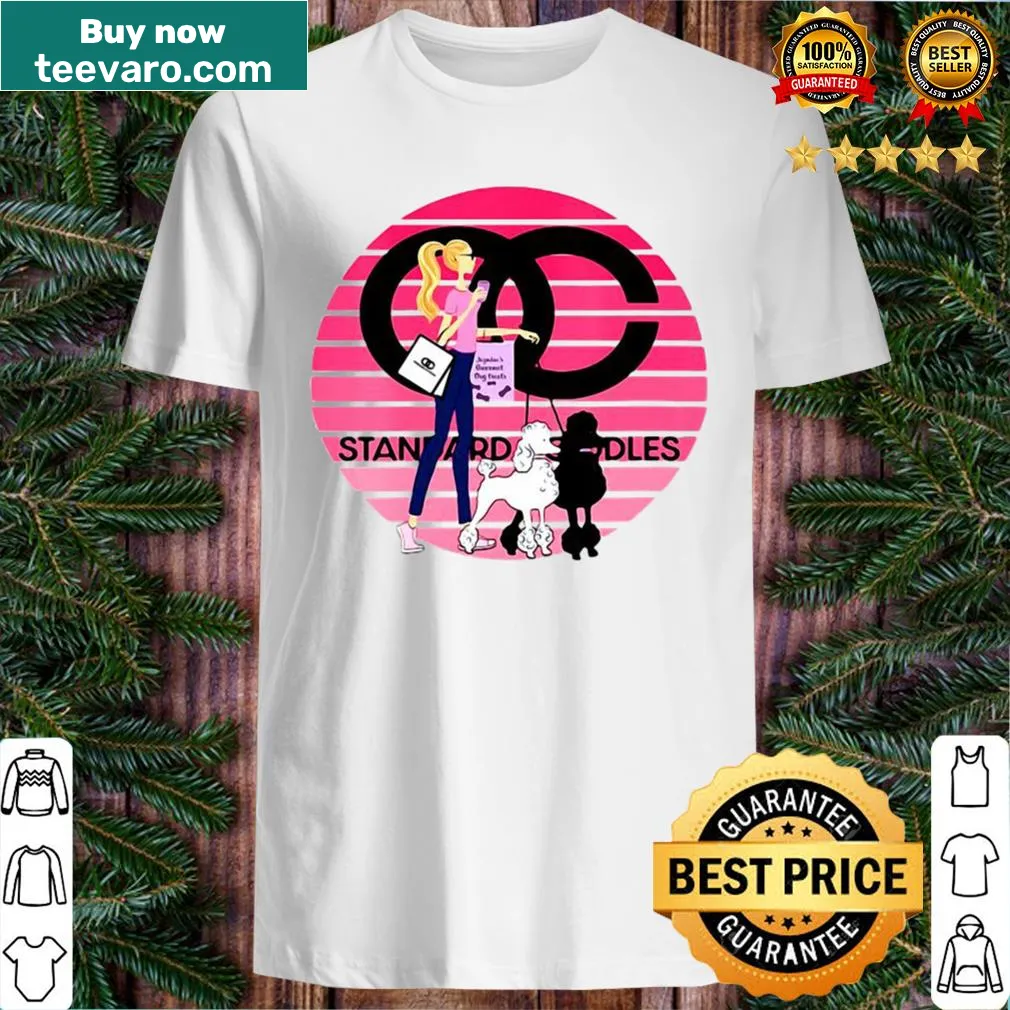 Vintage-style shirt featuring standard poodles for dog lovers
