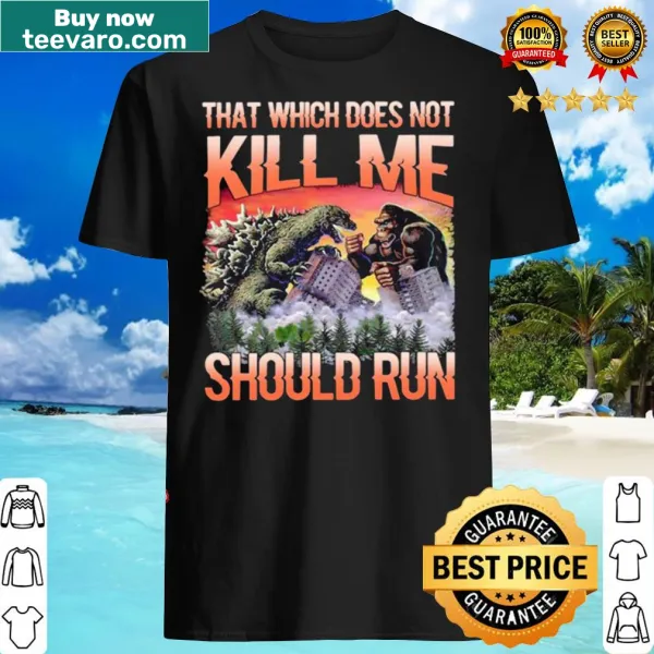 Graphic t-shirt featuring Godzilla vs King Kong with bold typography