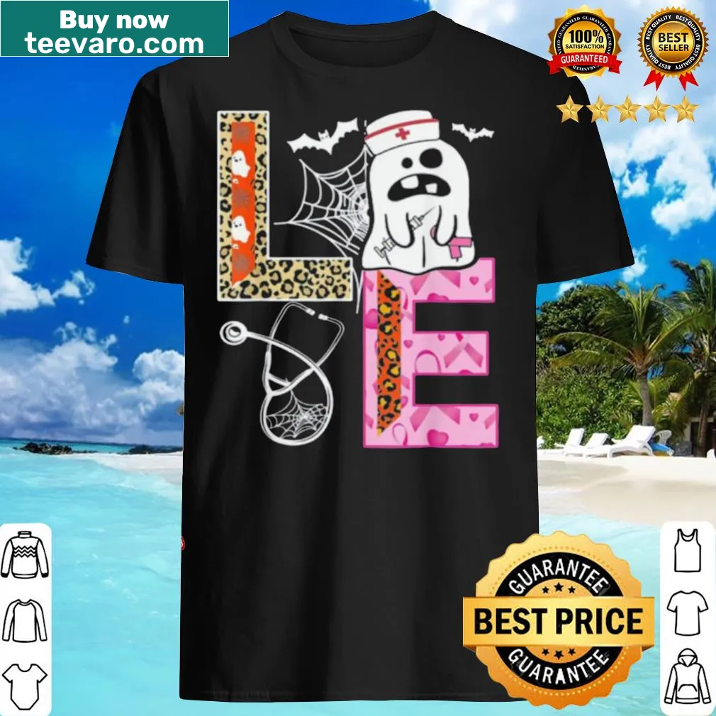 Halloween t-shirt for nurses featuring a leopard and Boo Nurse text