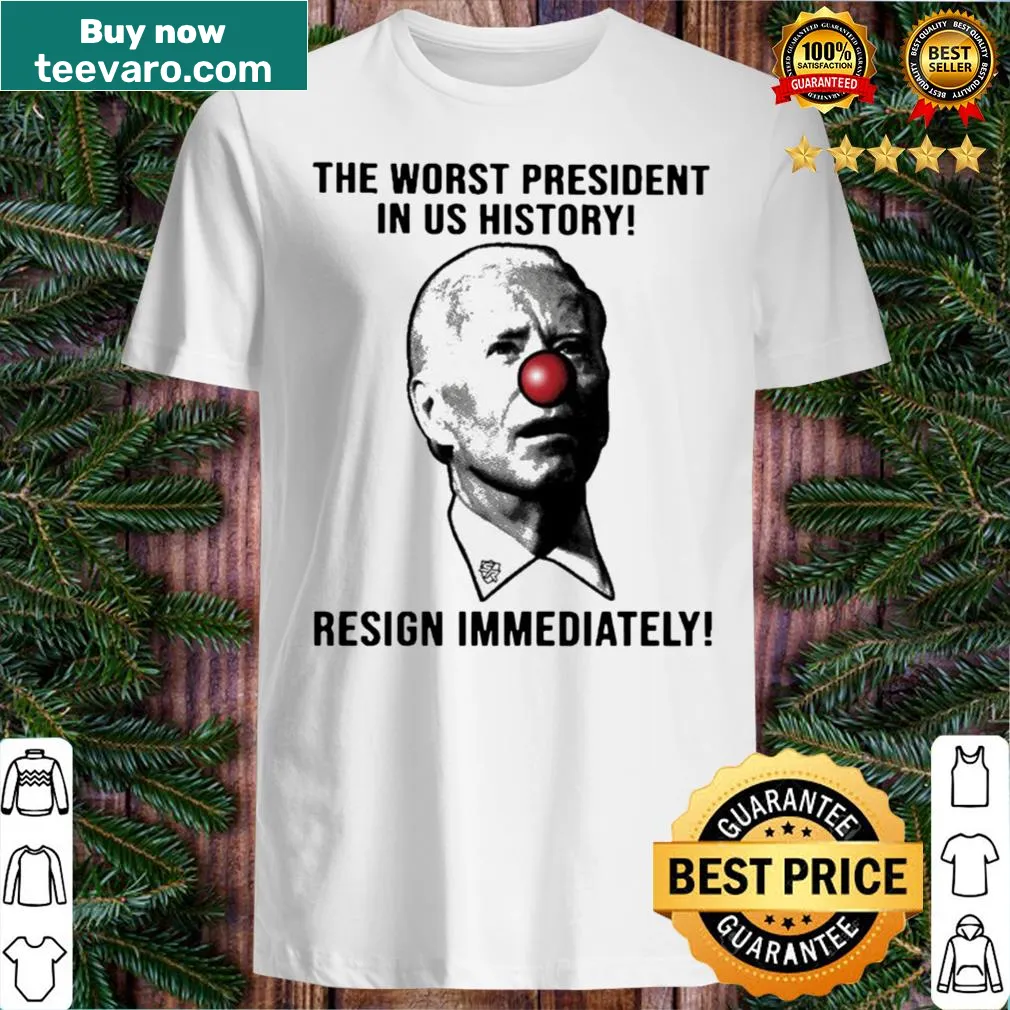 Graphic t-shirt featuring text about Joe Biden's presidency