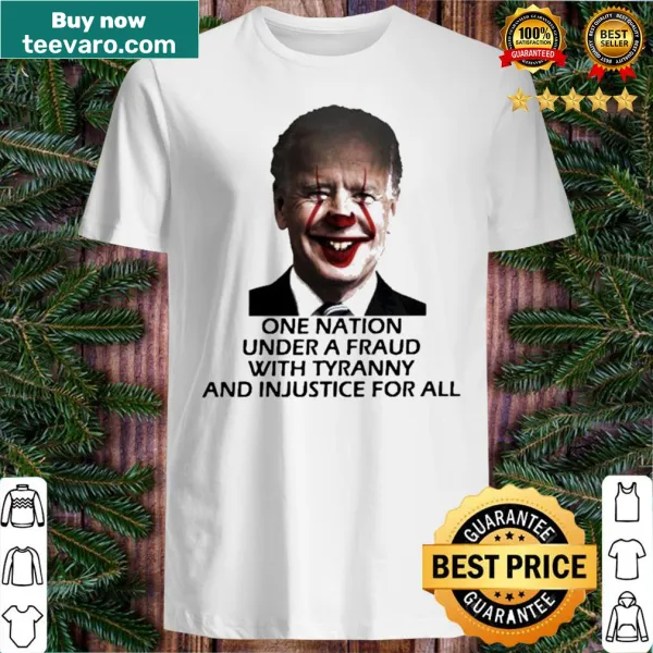 Graphic t-shirt combining Joe Biden and Pennywise themes