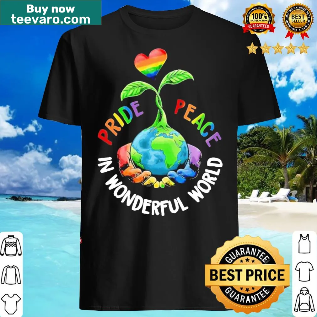 LGBT pride graphic shirt with peace message