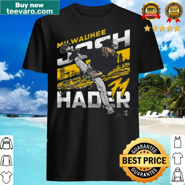 Illustration of Josh Hader with baseball elements