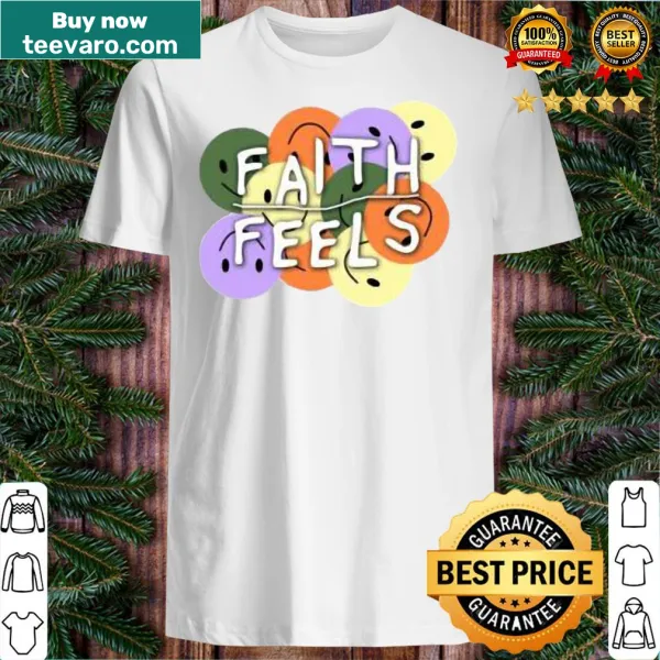 Inspirational T-shirt with the phrase 'Next Faith Over Feels'