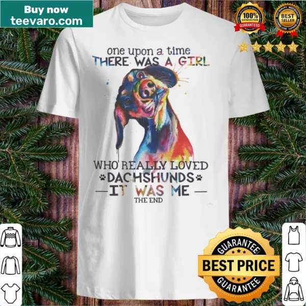 Whimsical dachshund-themed t-shirt with playful text