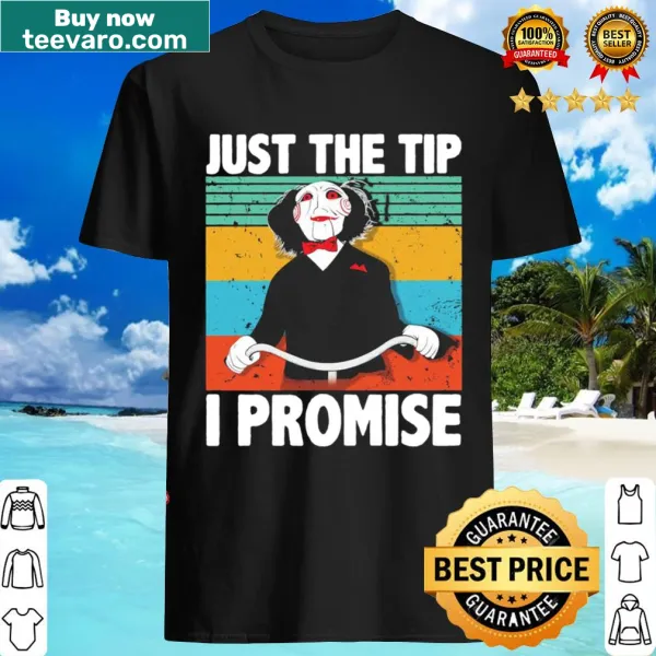 Vintage-style shirt with humorous text inspired by horror films.