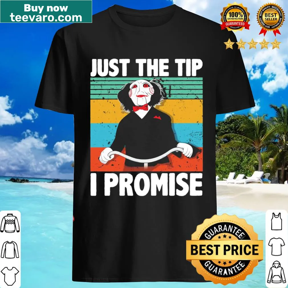 Vintage-style shirt with humorous text inspired by horror films.