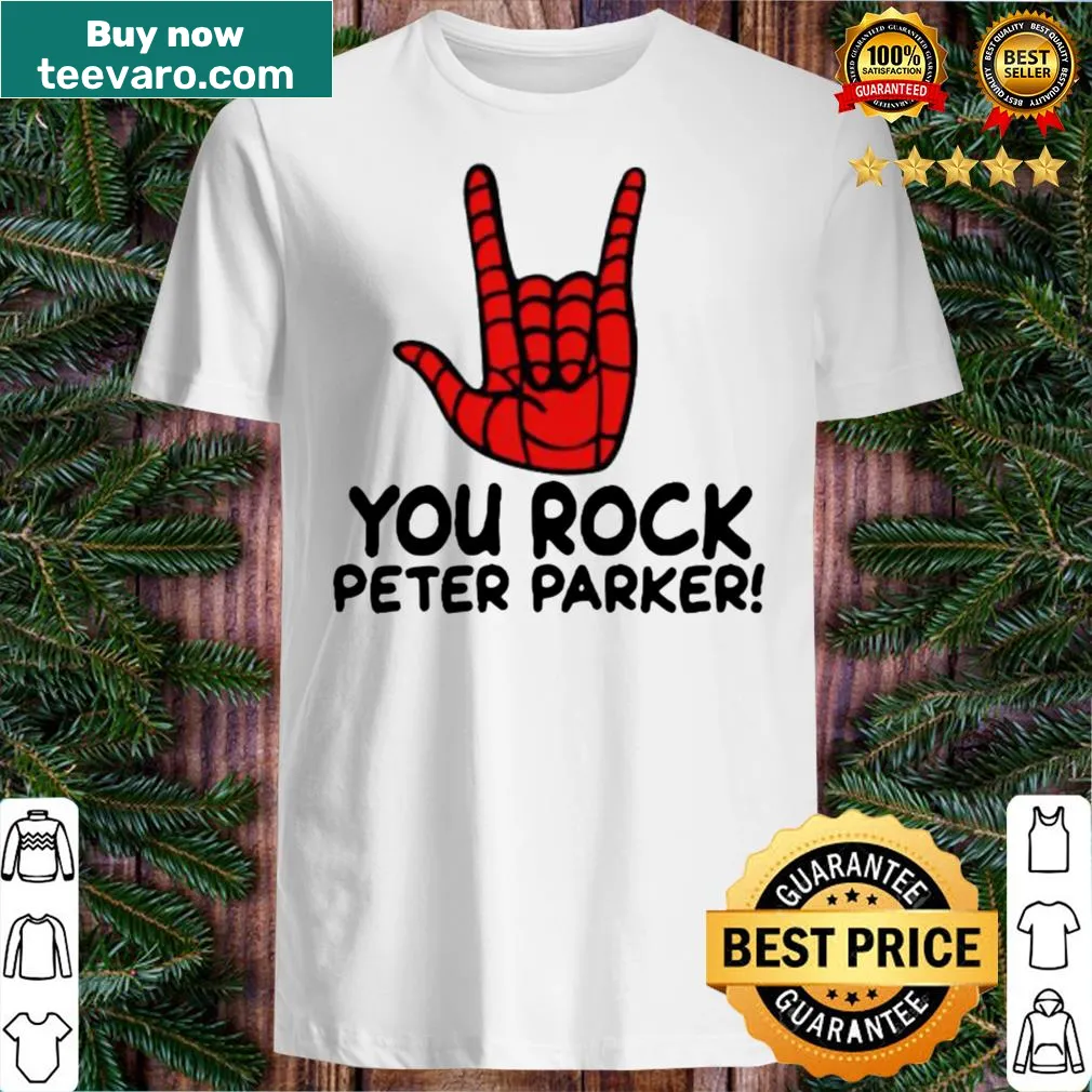 Graphic tee featuring 'You Rock' text celebrating Spider-Man