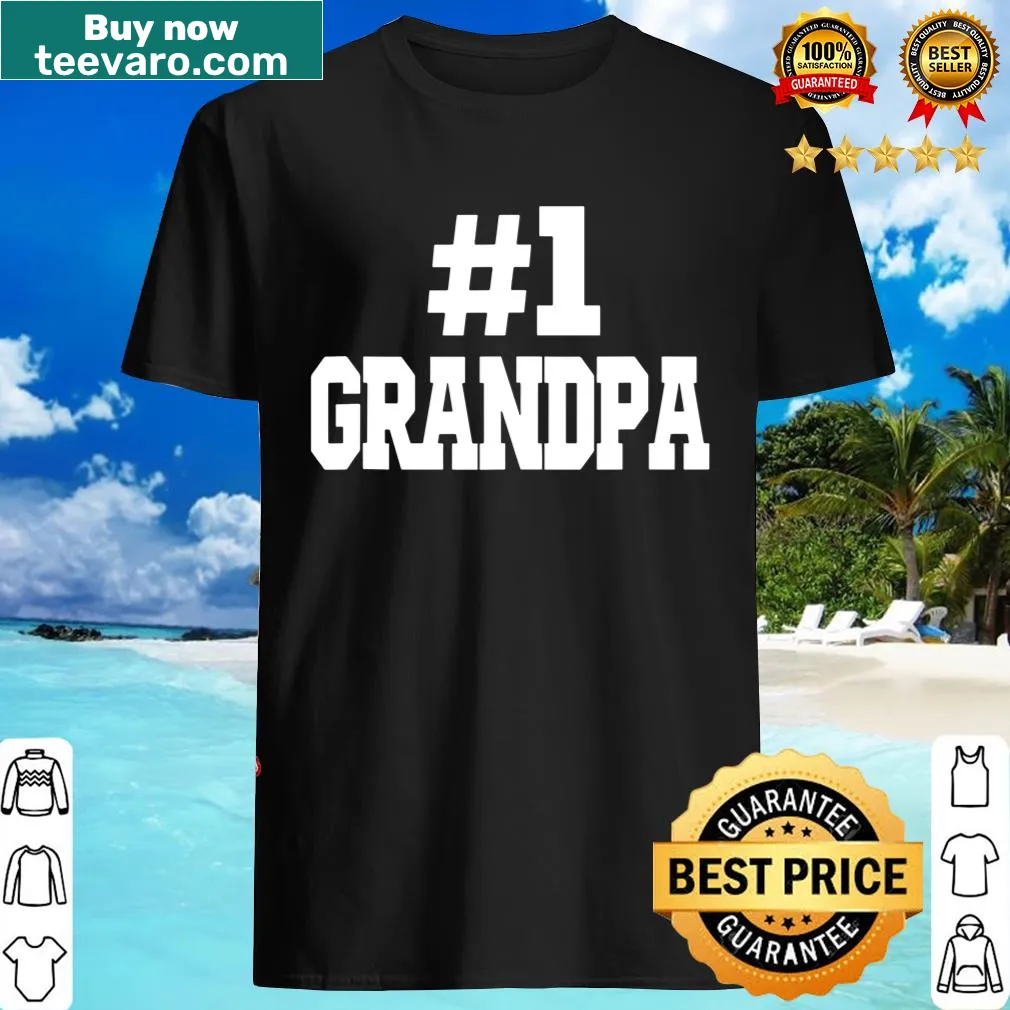 Simple typography shirt for grandpas declaring Number One Grandpa