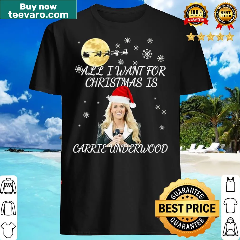 Holiday-themed shirt with 'All I Want For Christmas Is You' text