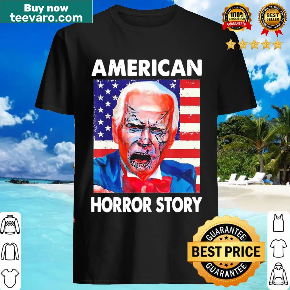 Zombie-themed Halloween shirt with American flag elements