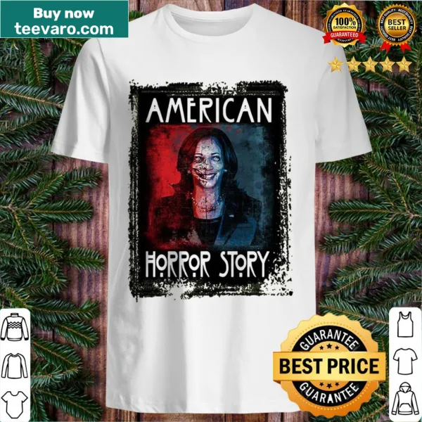 Zombie-themed T-shirt featuring Kamala Harris in a horror style
