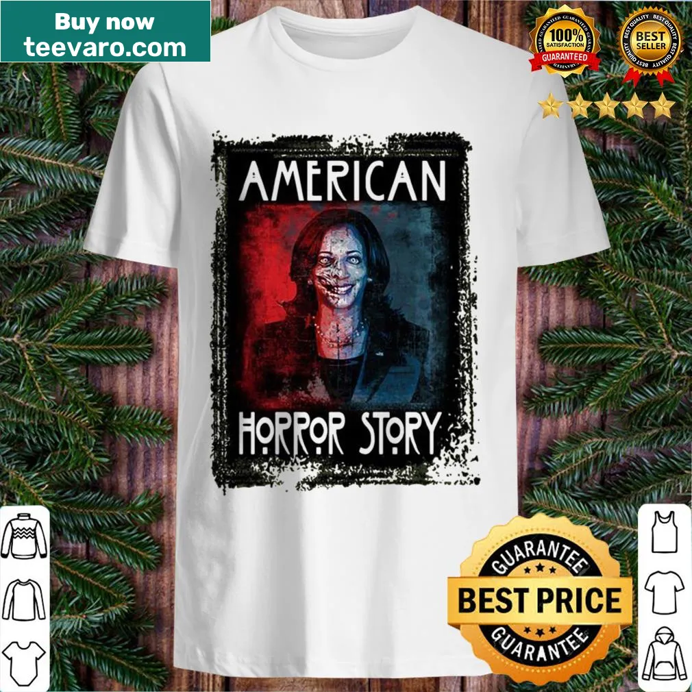 Zombie-themed T-shirt featuring Kamala Harris in a horror style