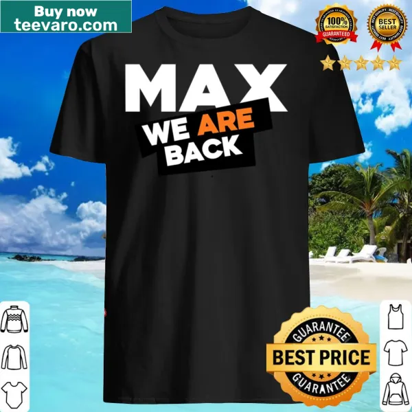 Max Verstappen merchandise t-shirt with bold typography