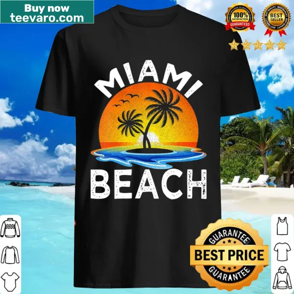 Vintage Miami Beach t-shirt with retro summer design