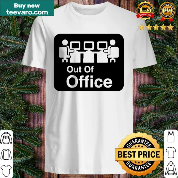 Casual T-shirt featuring 'Out Of Office' text