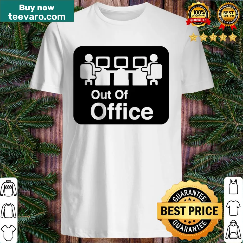 Casual T-shirt featuring 'Out Of Office' text