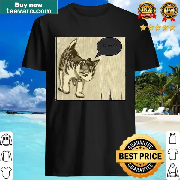 Comic-style cat graphic t-shirt for cat lovers