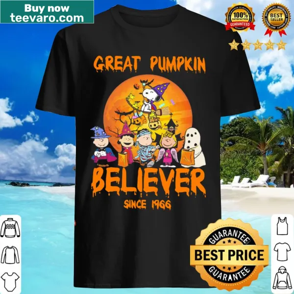 Snoopy and friends Halloween shirt featuring the Great Pumpkin theme