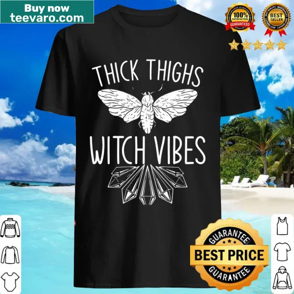 Cute Halloween T-shirt with witch design and crystals